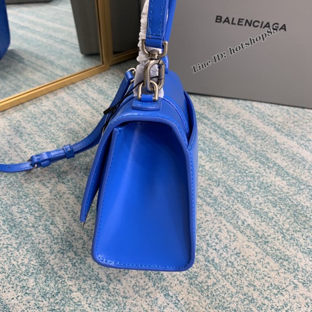 Balenciaga專櫃爆款xs小號手提女包 巴黎世家電光藍Hourglass沙漏包 fyj1691